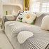 Geometric Radial Striped L-Shape Sofa Cover: Thick, Reversible Furniture Blanket for Kids and Pets