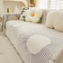 Geometric Radial Striped L-Shape Sofa Cover: Thick, Reversible Furniture Blanket for Kids and Pets