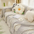 Geometric Radial Striped L-Shape Sofa Cover: Thick, Reversible Furniture Blanket for Kids and Pets