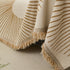 Geometric Radial Striped L-Shape Sofa Cover: Thick, Reversible Furniture Blanket for Kids and Pets