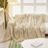 Geometric Radial Striped L-Shape Sofa Cover: Thick, Reversible Furniture Blanket for Kids and Pets