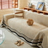 Reversible Herringbone Sofa Cover, 2-in-1 Classic British Throw Blanket for Couch