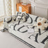 Chenille Jacquard Alphabet Sofa Blanket Cover, L Shape Sofa Cover, Reversible Couch Covers for Dogs