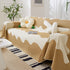 Chenille Minimalist Wavy Sofa Throw Cover, Cozy Blankets for Couch, Machine Washable Couch Protector