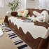 Chenille Minimalist Wavy Sofa Throw Cover, Cozy Blankets for Couch, Machine Washable Couch Protector