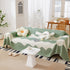 Chenille Minimalist Wavy Sofa Throw Cover, Cozy Blankets for Couch, Machine Washable Couch Protector