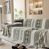 Bohemian Tufted Sofa Cover, Plush Fleece Throw Blanket with 3D Woven Aztec Stripes