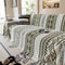 Bohemian Tufted Sofa Cover, Plush Fleece Throw Blanket with 3D Woven Aztec Stripes