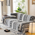Bohemian Tufted Sofa Cover, Plush Fleece Throw Blanket with 3D Woven Aztec Stripes