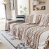 Bohemian Tufted Sofa Cover, Plush Fleece Throw Blanket with 3D Woven Aztec Stripes
