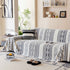 Bohemian Tufted Sofa Cover, Plush Fleece Throw Blanket with 3D Woven Aztec Stripes