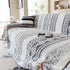 Bohemian Tufted Sofa Cover, Plush Fleece Throw Blanket with 3D Woven Aztec Stripes
