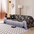 Elegant Botanical Sofa Cover with Pleated Tulle Skirt, Vintage Floral Couch Protector