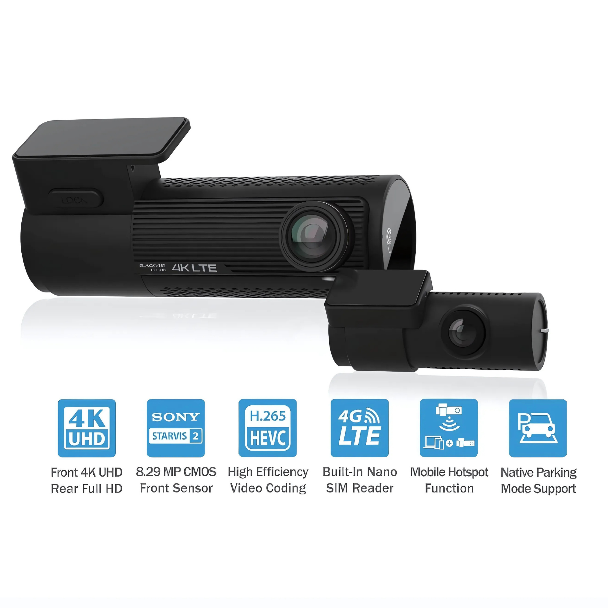 BlackVue DR970X-2CH LTE Plus II 4K UHD Cloud Dash Cam (NA Version)