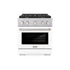 ZLINE 30"Paramount Dual Fuel Range DuraSnow® White Matte SDRS-WM-30