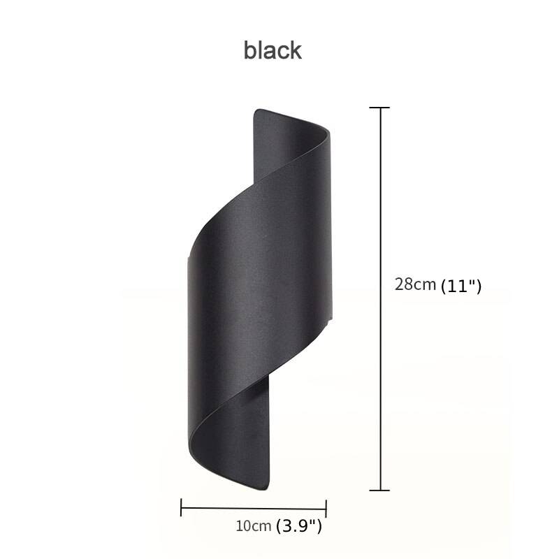 Creative White/Black Outdoor Aluminum Waterproof Wall Lamp For Courtyard