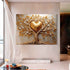 Golden Tree Heart Wall Art