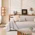 Natural Textured Linen Couch Cover, Breathable & Hypoallergenic Furniture Protector