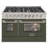 Kucht 48" Propane Range in Stainless Steel, Olive Green Doors, KNG481/LP-OG
