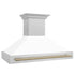 ZLINE 48" Autograph DuraSnow White Range Hood 8654SNZ-WM48-CB