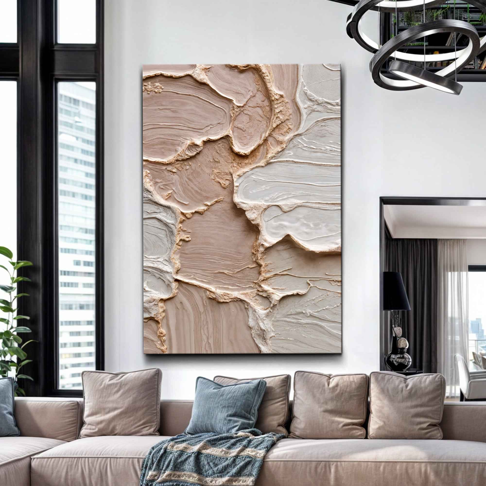 Ivory Minimalist Abstract Wall Art