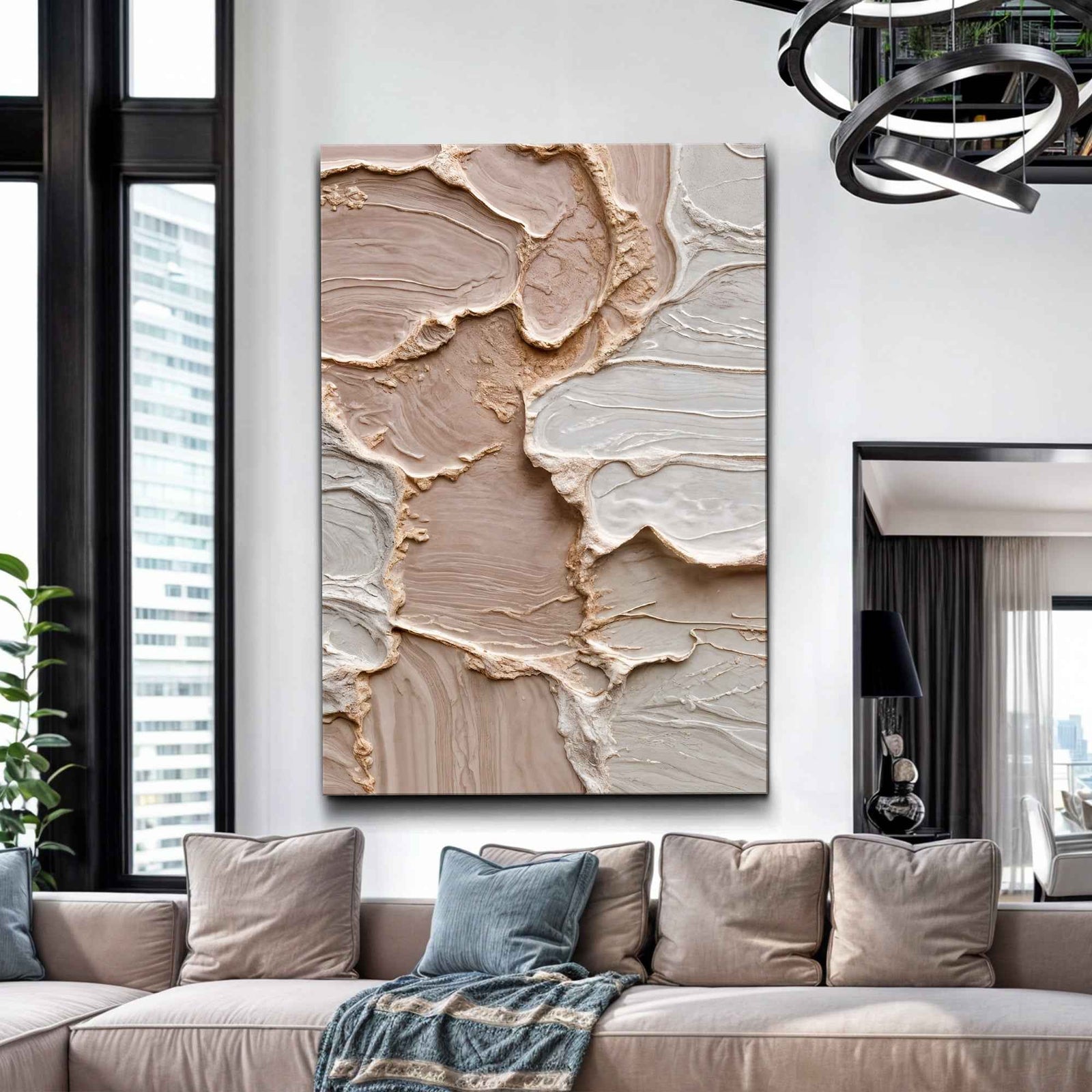 Ivory Minimalist Abstract Wall Art