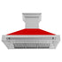 ZLINE 48" Autograph DuraSnow Red Stainless Wall Range Hood 8654SNX-RM-48