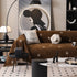 Chenille Camellia Floral Sofa Throw Cover Couch Blanket with Striped Jacquard
