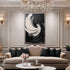 Black and White Vortex Abstract Wall Art