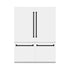 ZLINE 60" Autograph Edition French Door Refrigerator, Internal Water, Ice Dispenser, White Matte, Champagne Bronze Accents RBIVZ-WM-60-CB