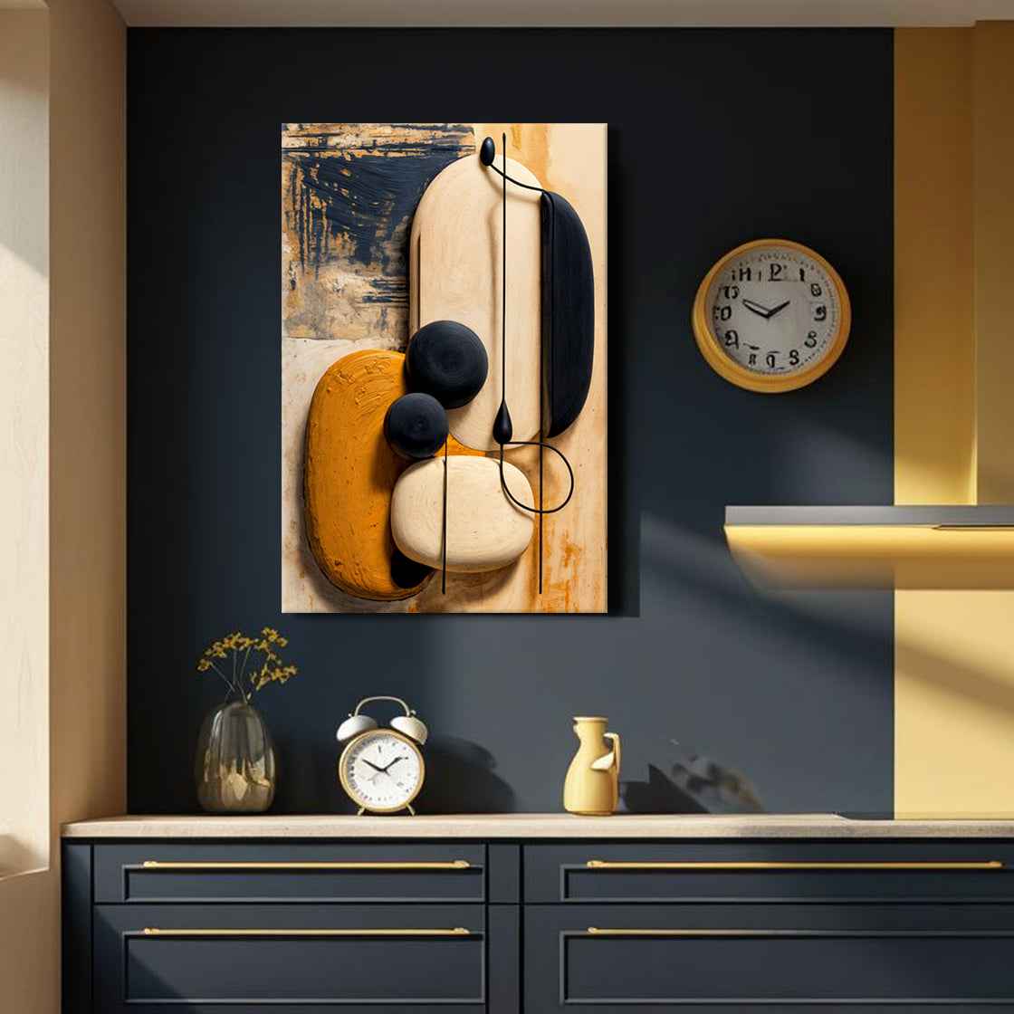 Orange Abstract Harmony Wall Art
