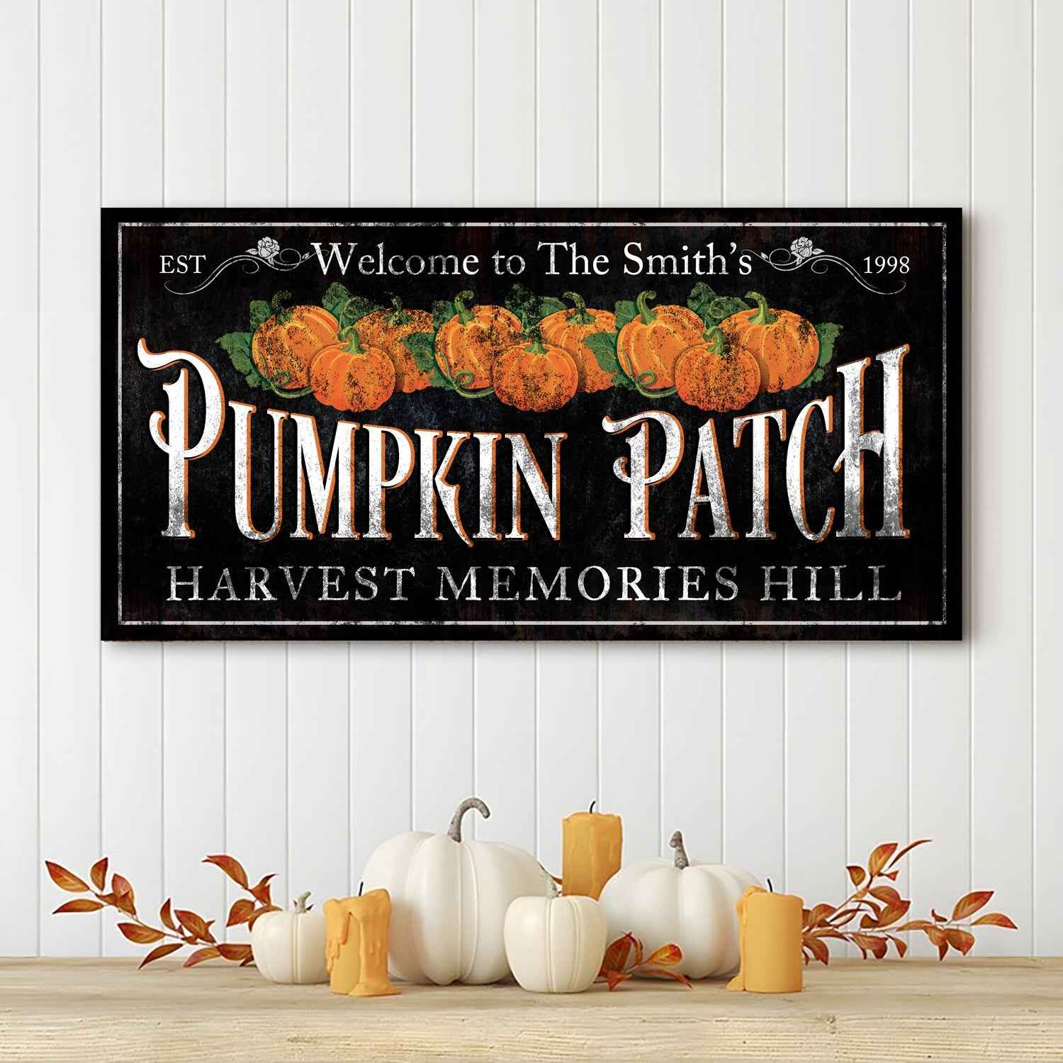 Personalized Pumpkin Patch Sign IX