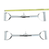 Rotating D-Handle Lat Bar Cable Attachment - Muscle D Fitness - Knurled Handles, Chrome Finish, 24"