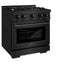 ZLINE 30" Select Gas Range Convection Gas Oven Black Stainless Steel HGRB-30
