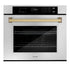 ZLINE 30" Autograph Edition Professional True Convection Single Wall Oven, Air Fry, Self Clean, Stainless Steel, Champagne Bronze WASZ-30-CB