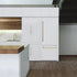 ZLINE Autograph Edition French Door Refrigerator, Internal Water, Ice Dispenser, White Matte, Champagne Bronze Accents RBIVZ-WM