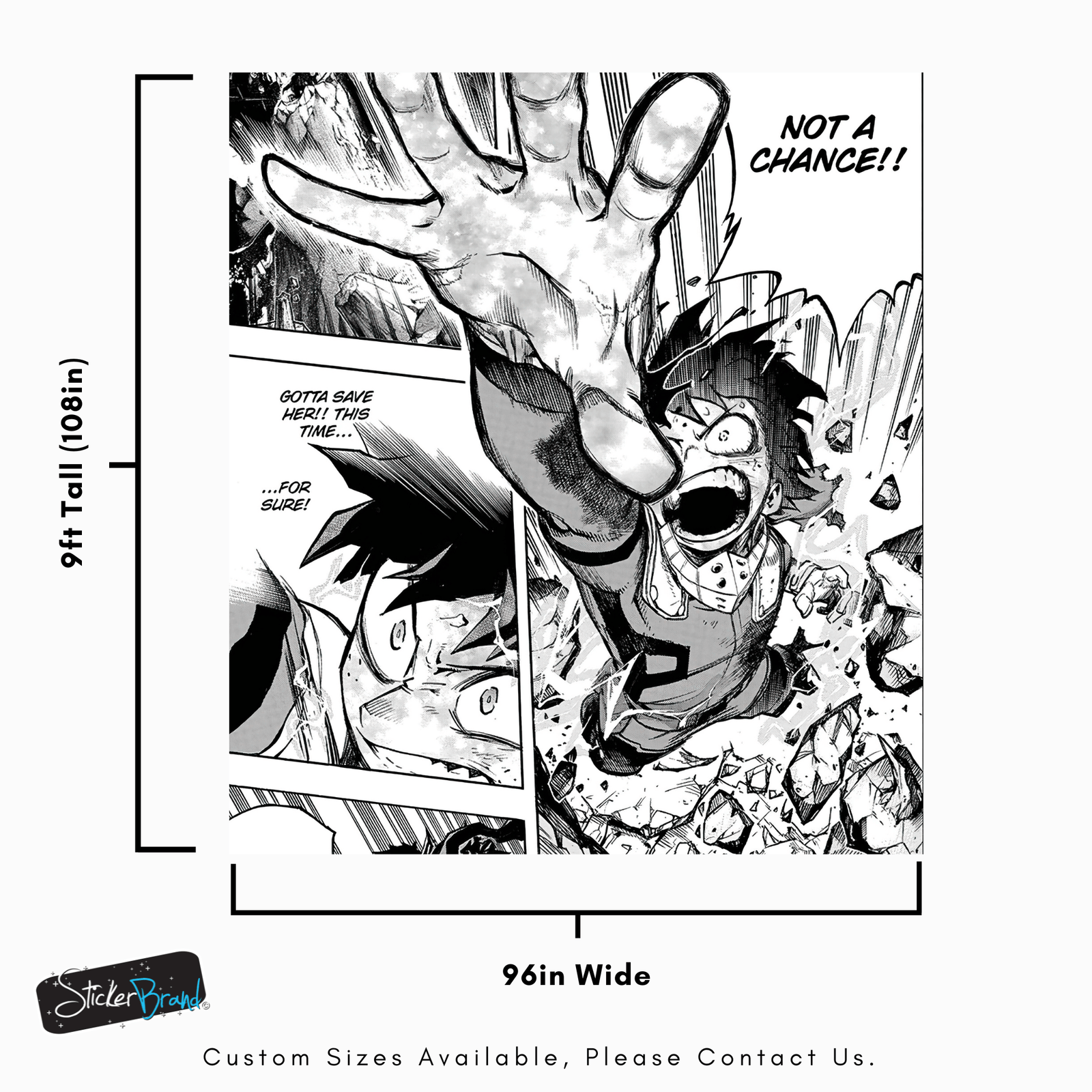 Midoriya Manga Panels Wallpaper Mural. #A1016