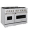 ZLINE 48"Classic Gas Range, Convection Gas Oven, Stainless Steel, CGR48