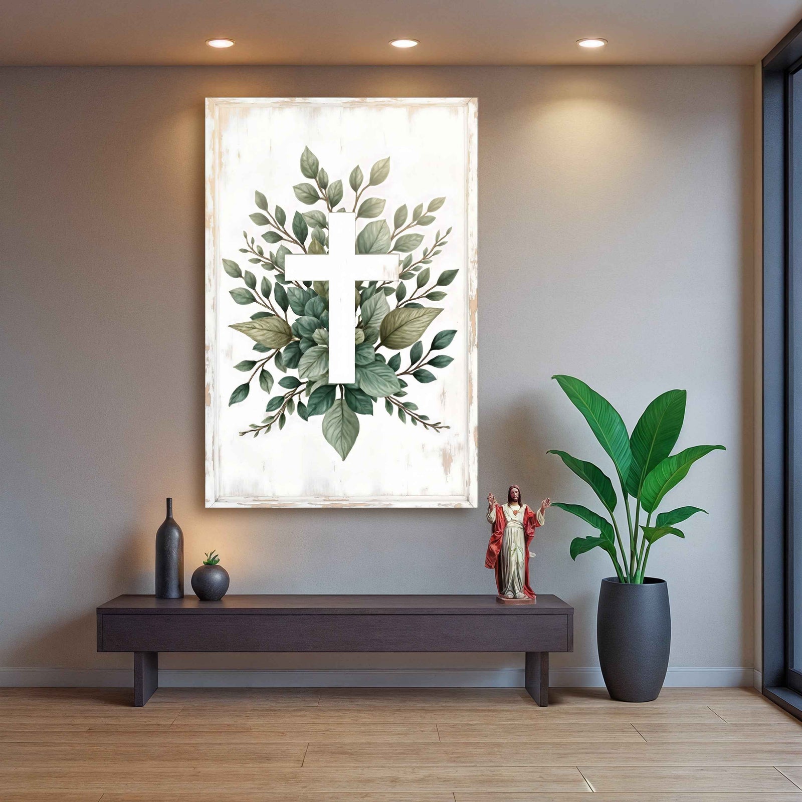 Minimalist Cross Faith Wall Art II