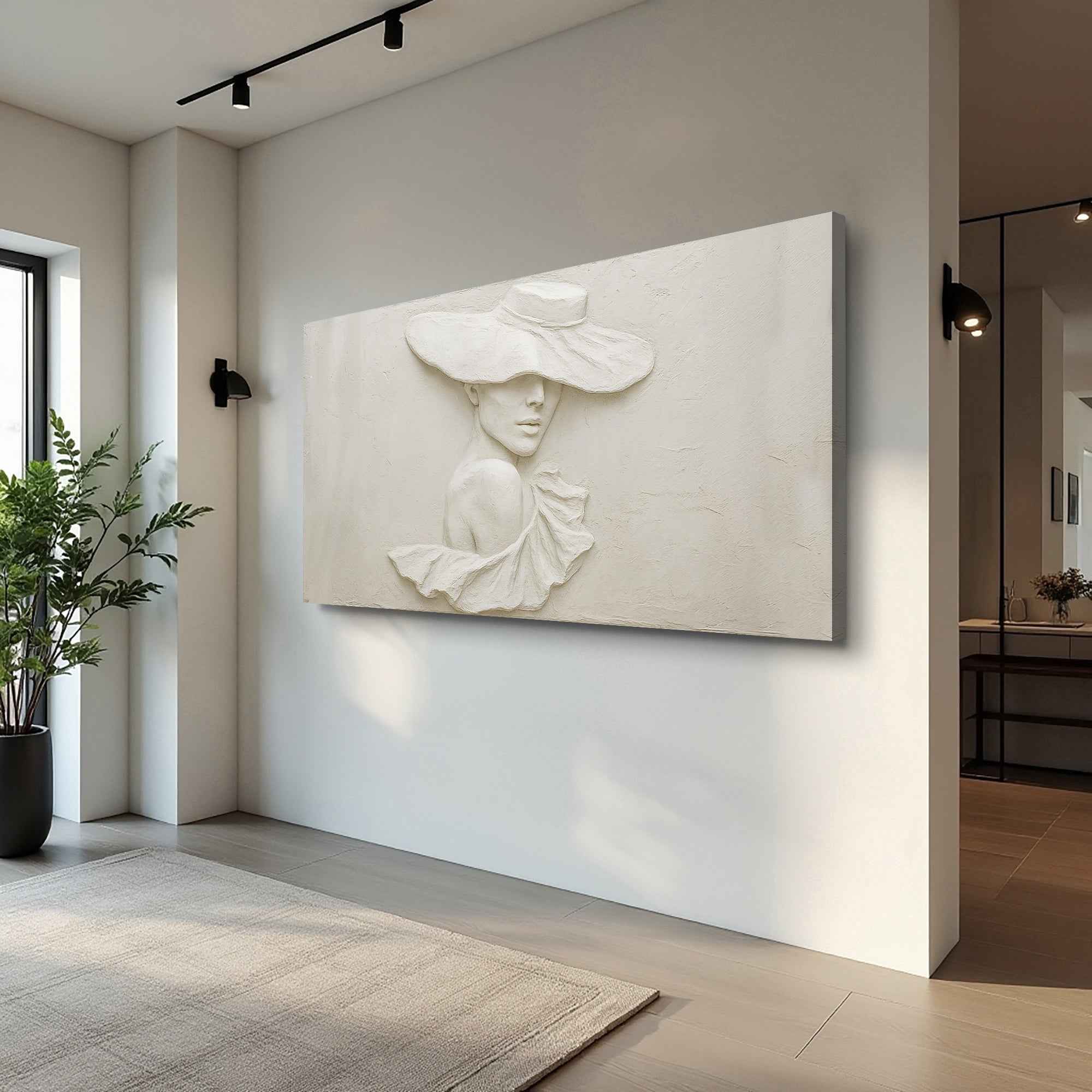3D Minimalist Female Portrait Wall Art
