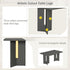 Dining Table Set With 6 Upholstered Chairs, Rectangular Table With Cutout Legs
