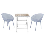 2 Pack Lounge Chair Set & Folding Square Table