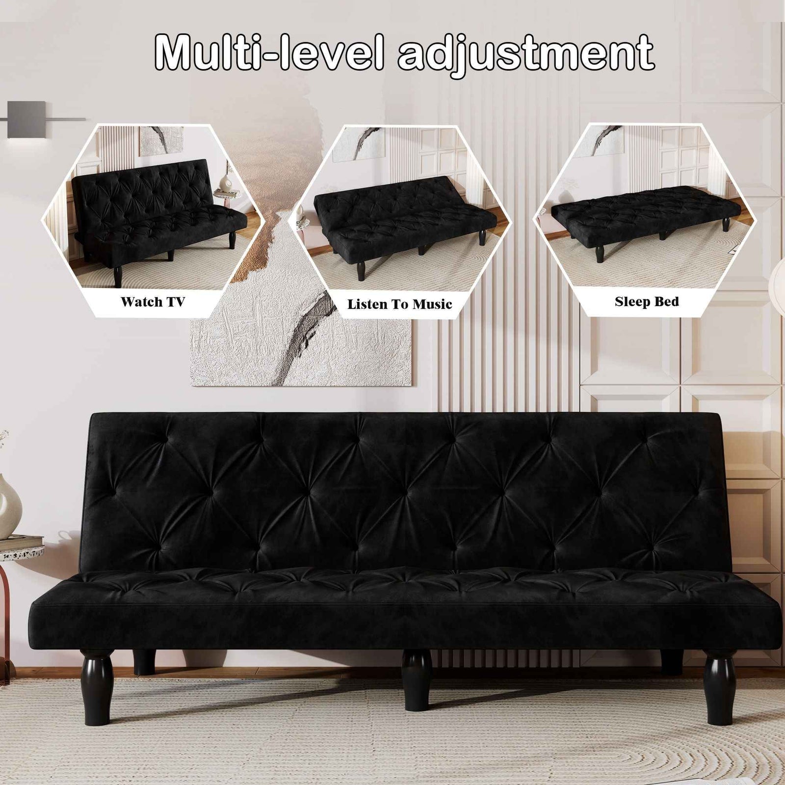 Sofa Bed With Adjustable Backrest