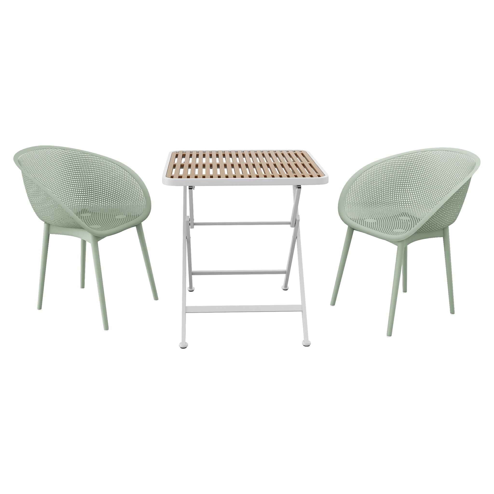 2 Pack Lounge Chair Set & Folding Square Table