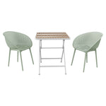 2 Pack Lounge Chair Set & Folding Square Table