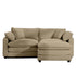 Modern Oversized Modular Cushion Sofa With Ottoman, Low Back, Deep Seating Sofa Set
