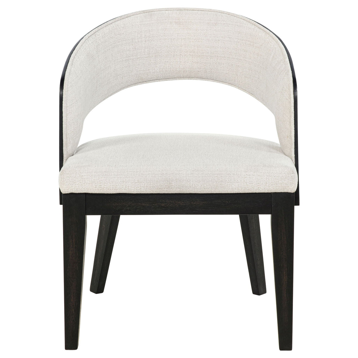 Leandro Upholstered Dining Arm Chair Cream (Set of 2)