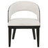 Leandro Upholstered Dining Arm Chair Cream (Set of 2)