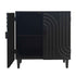 2 Door Storage Cabinet With Adjustable Shelf - Black