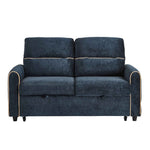 Pull Out Sofa Bed With Adjustable 3 Position Backrest, USB Charging Ports, Side Pockets